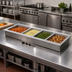 Thumbnail image #2 for Vollrath 4-Pan Short-Sided Drop-In Hot Well with Thermostatic Controls, Manifold Drain, and 208-240V Power