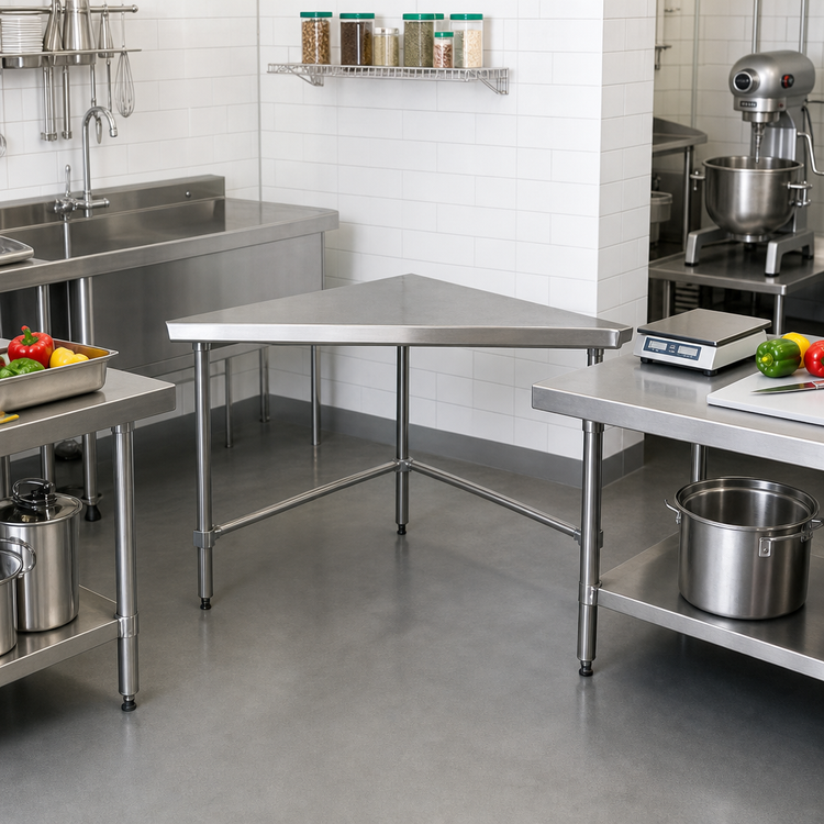 Product image #2 for Eagle Group BlendPort® Budget Series 30" x 30" Corner Work Table with 430 Stainless Steel Top