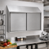 Thumbnail image #2 for Eagle Group WCS-96 96-Inch Wall-Mounted Stainless Steel Storage Cabinet with Sliding Doors
