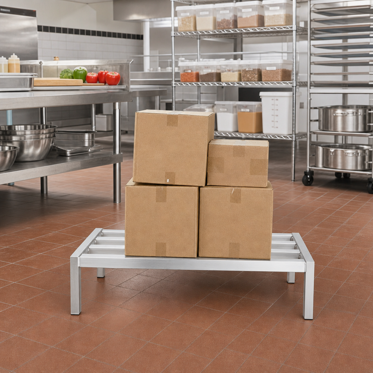 Product image #2 for New Age Heavy Duty Aluminum Dunnage Rack, 60"W x 24"D x 8"H, 2000 lb Capacity
