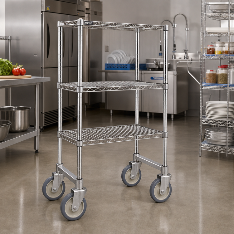 Product image #2 for Metro Super Erecta 5-Inch Rigid Cart-Washable Stem Caster with Polyurethane Wheel and Bumper
