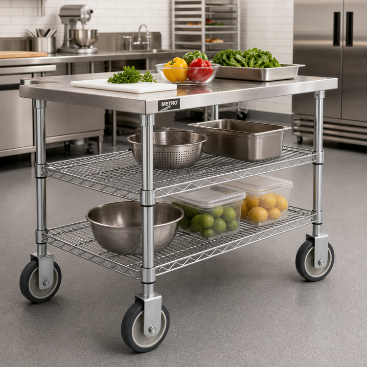 Product image #2 for Metro Super Erecta 5-Inch Rigid Cart-Washable Stem Caster with Polyurethane Wheel and Bumper