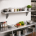 Thumbnail image #2 for Advance Tabco 72-Inch x 15-Inch Wall-Mounted Stainless Steel Shelf