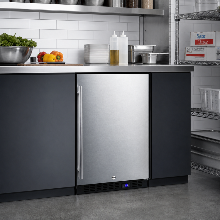 Product image #2 for Summit Commercial Outdoor Undercounter Freezer, 4.72 Cu. Ft., Built-In/Freestanding, Stainless Steel Door