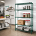 Thumbnail image #2 for Eagle Valu-Gard 4-Tier Add-On Wire Shelving Unit, 36W x 24D x 74H, Green Epoxy