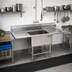 Thumbnail image #2 for Spec-Master FN Series 80-Inch x 27-Inch One-Compartment Stainless Steel Sink with Dual 30-Inch Drainboards