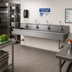 Thumbnail image #2 for Advance Tabco 4-Station Wall-Mounted Multiwash Hand Wash Sink with Electronic Faucets, 80-Inch