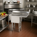 Thumbnail image #2 for Advance Tabco Special Value Series Freestanding 1-Compartment Fabricated Sink with 24-Inch Right Drainboard