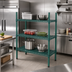 Thumbnail image #2 for QuadPLUS Solid Polymer Shelf Mat, 60 x 21 Inches, Green, with QuadTruss Frame