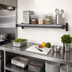 Thumbnail image #2 for Cambro Camshelving Elevation Series 14 x 42 Wall-Mounted Vented Shelf Kit, Brushed Graphite