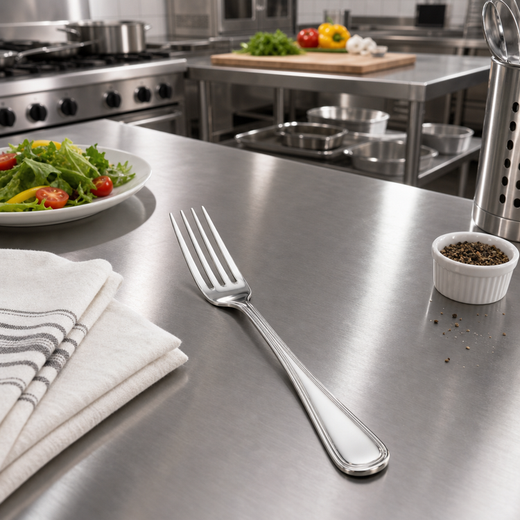 Product image #3 for Continental 8-Inch European Table Fork, 18/0 Stainless Steel, Extra Heavyweight, Mirror Finish