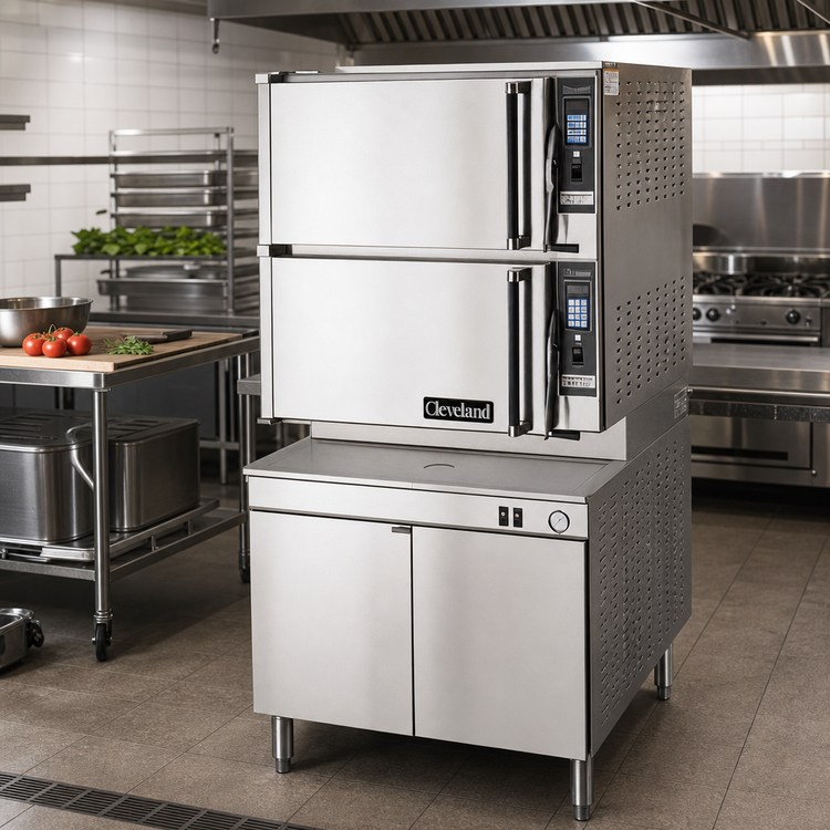 Product image #2 for Cleveland Classic ConvectionPro XVI Two-Compartment Electric Convection Steamer, 36-Inch Cabinet Base, 48 kW