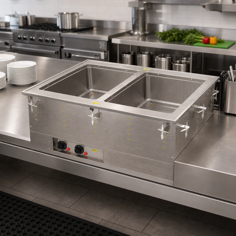 Product image #2 for Vollrath Two-Well Drop-In Electric Hot Food Well Unit, 208-240V, Infinite Controls, Full-Size Pan Capacity