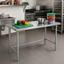 Thumbnail image #2 for Advance Tabco Special Value Series Economy Open Base Flat Top Stainless Steel Work Table, 60