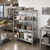 Thumbnail image #2 for John Boos Stainless Steel Dry Storage Shelving Unit with 4 Adjustable Shelves, 54 x 18 x 72 Inches