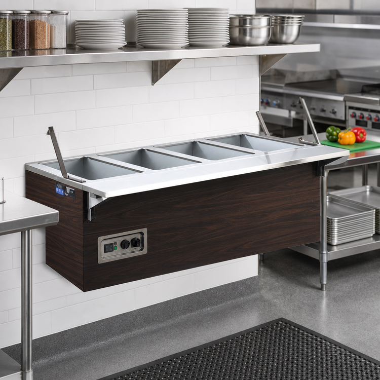 Product image #2 for Vollrath 2-Series Affordable Portable 60 Inch Plate Rest with Fold-Down Mounting Kit