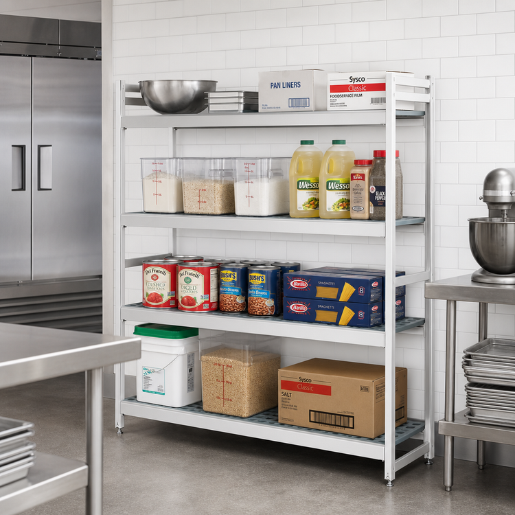 Product image #2 for Fermostock 4-Tier Starter Shelving Unit, 68"W x 14"D x 71"H