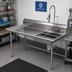 Thumbnail image #2 for Sapphire Manufacturing 84-Inch x 30-Inch Straight Left-to-Right Soiled Dishtable with Pre-Rinse Sink