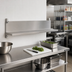 Thumbnail image #2 for Eagle Group Right-Hand Single Knob Foot Bracket for Cantilevered Shelving Systems, 18-Inch Stainless Steel