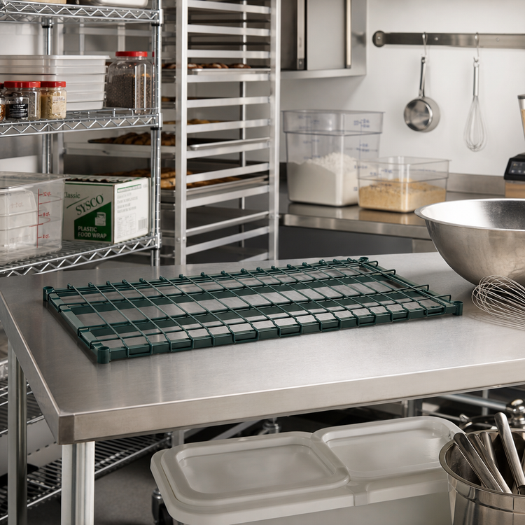 Product image #2 for Metro Super Erecta 24 x 18 Inch Metroseal 3 Epoxy-Coated Wire Dunnage Shelf with Microban