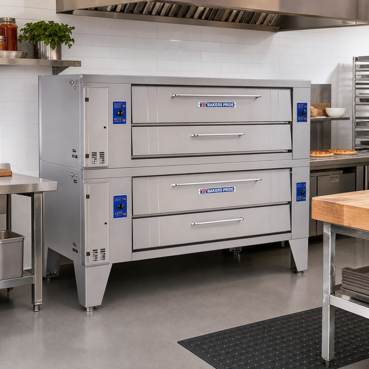 Product image #2 for Bakers Pride Super Deck Series Y-602 Gas Double-Deck Pizza Deck Oven, 60" W x 36" D