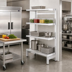 Thumbnail image #2 for Channel Manufacturing TT2448 Tubular Cantilever Shelf Section, Aluminum, 45.38"W x 24"D, 900 lb. Capacity Per Shelf