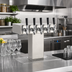 Thumbnail image #2 for Perlick 4006-5B2 Extra High Countertop Tee Draft Beer Tower, 5 Faucets, Stainless Steel, Glycol-Cooled