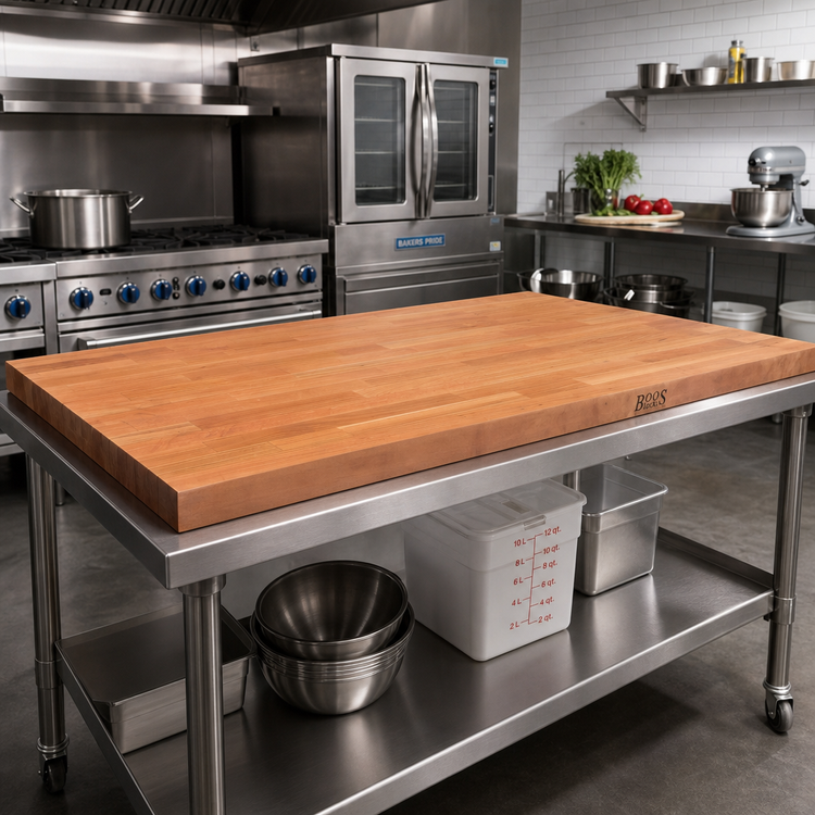 Product image #2 for Boos Block American Cherry Blended Edge Grain Kitchen Countertop, 60 x 38 x 1-1/2 Inch