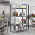 Thumbnail image #2 for Cambro Camshelving Elements XTRA 4-Tier Stationary Polymer Shelving Starter Unit, 24 x 72 x 84, 3 Vented + 1 Solid, Speckled Gray