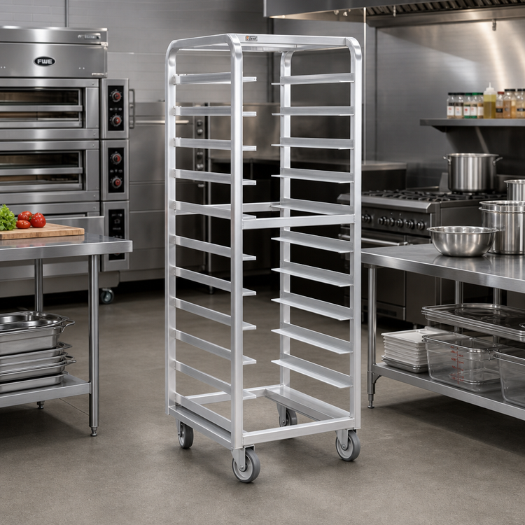 Product image #2 for FWE Mobile Aluminum Pan Rack for 34 Full-Size 18 x 26 Trays/Pans