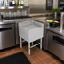 Thumbnail image #2 for John Boos Freestanding Underbar Corner Drainboard, 21 x 21 x 32-1/2 Inches, Stainless Steel