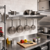 Thumbnail image #2 for John Boos Stallion 72-Inch Wall-Mount Stainless Steel Pot Rack Shelf with 6 Hooks