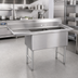 Thumbnail image #2 for Advance Tabco Two-Compartment Fabricated Sink with 18-Inch Left Drainboard, 24 x 24 x 14-Inch Bowls, 16-Gauge 304 Stainless Steel