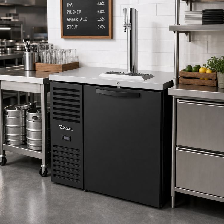 Product image #2 for True 36-Inch Countertop Refrigerated Draft Beer Dispenser, One-Section, 1 Faucet Column