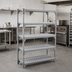 Thumbnail image #3 for Cambro Camshelving Premium 21-Inch x 54-Inch 5-Shelf Vented Polymer Shelf Kit, Speckled Gray