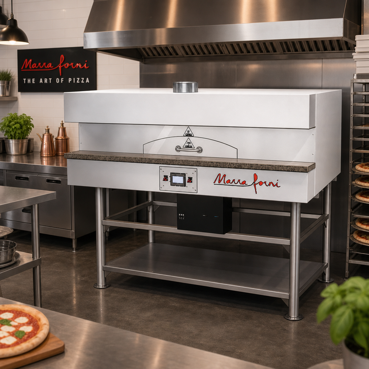 Product image #2 for Marra Forni ELMS68-32 Freestanding Square Electric Pizza Deck Oven with 68 x 32 Inch Brick Hearth