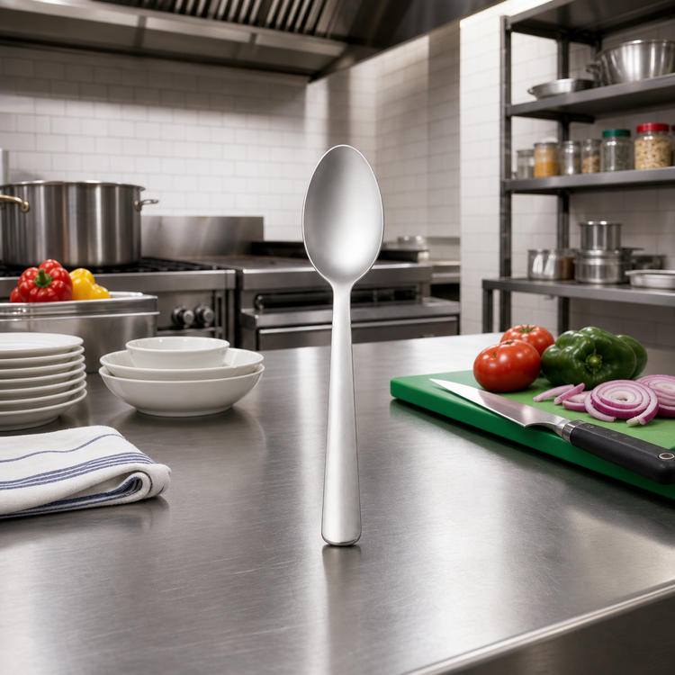 Product image #2 for Windsor #53 Medium Weight Oval Soup Spoon, 18/0 Stainless Steel, Vibro Finish