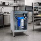 Thumbnail image #2 for Follett Products, LLC (Middleby) 25AND50BASE-CF 25CI/50CI Series Ice and Water Dispenser Base Stand, Stainless Steel, Pre-Plumbed Carbon Filter