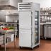 Thumbnail image #2 for True SPEC SERIES 1-Section Pass-Thru Reach-In Refrigerator with Solid Half Front Doors and Glass Rear Door, Stainless Steel