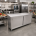 Thumbnail image #2 for Omcan USA 60 Inch x 24 Inch Stainless Steel Enclosed Work Table with Sliding Doors