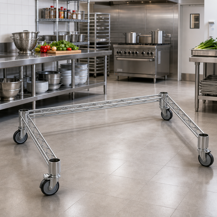Product image #2 for Super Erecta 72 Inch x 24 Inch 3-Sided Stainless Steel Channel Frame for Bus Cart