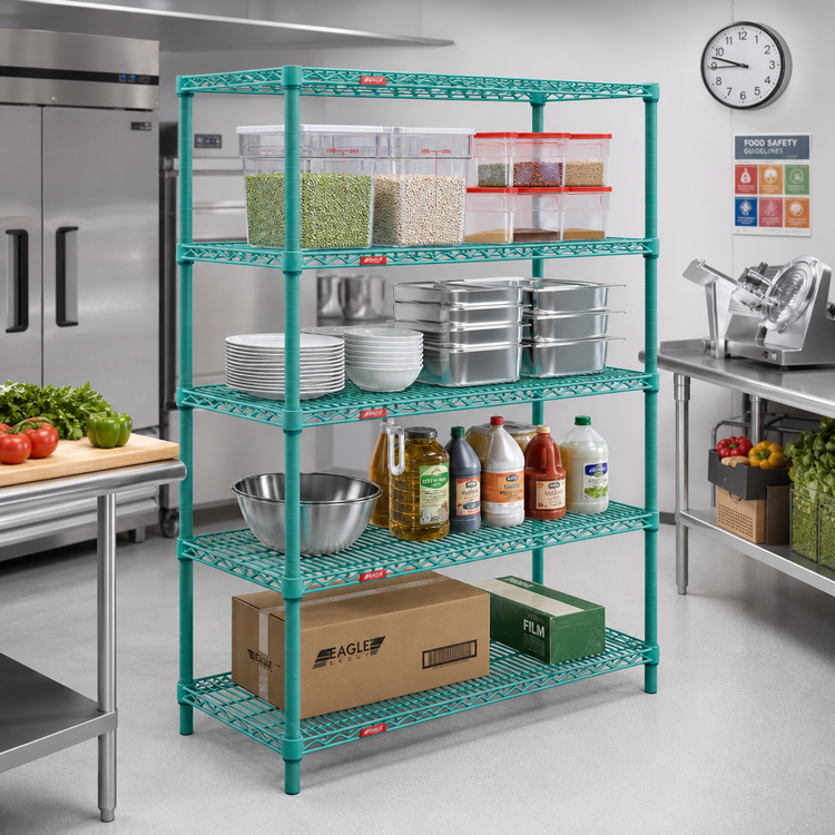 Product image #2 for EagleGard 4-Tier Wire Shelving Starter Unit, 72W x 24D x 74H