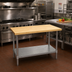 Thumbnail image #2 for Eagle Group 48 Inch x 30 Inch Hardwood Top Work Table with Galvanized Undershelf
