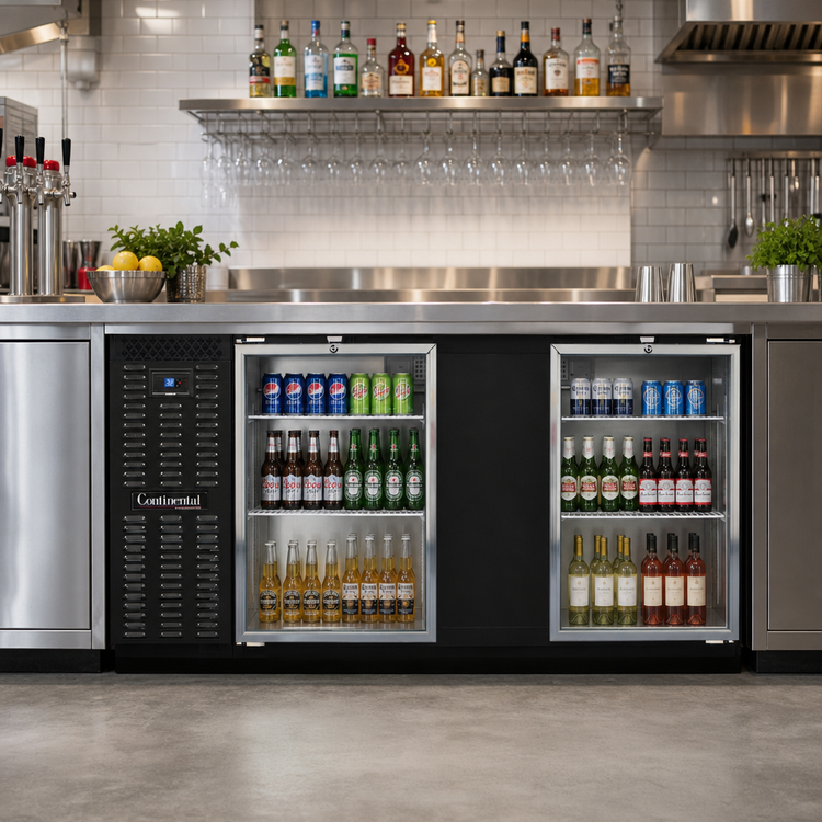 Product image #2 for Continental Refrigerator BB69SNGD 69-Inch Shallow Depth Glass Door Back Bar Cooler
