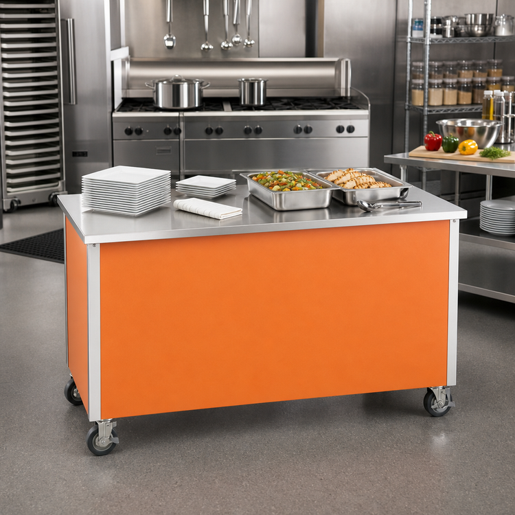 Product image #2 for Vollrath 4-Series Signature Server Utility Serving Counter, 46W x 28D x 27H, Stainless Steel, Enclosed Base