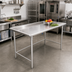 Thumbnail image #2 for John Boos 72-7/8-Inch x 30-3/8-Inch Stainless Steel Sorting Table with Rolled Rim and Open Base