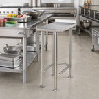 Thumbnail image #2 for Eagle Group Spec-Master UT2415STE 15 x 24 Inch 14-Gauge 304 Stainless Steel Filler Table with Rear Upturn and Rolled Edge