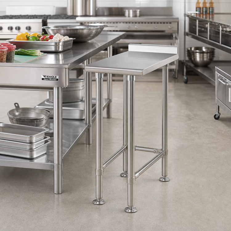 Product image #2 for Eagle Spec-Master 15 x 24 Inch 14-Gauge Stainless Steel Filler Table with Rear Upturn