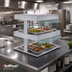 Thumbnail image #2 for HotFrost™ HF91-2-HFL-HFL Dual Tier Hot/Cold Switchable Drop-In Merchandiser - 93 Inch, (3) 18x26 Inch Sheet Pans Per Tier