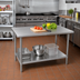 Thumbnail image #2 for John Boos Stallion Stainless Steel Top Work Table with Adjustable Undershelf, 48 x 30 Inches